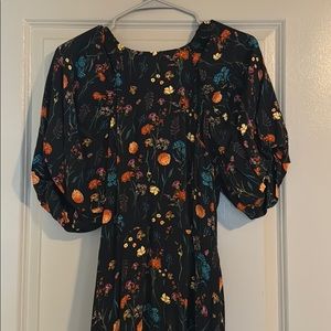 Spring Balloon Sleeved midi dress